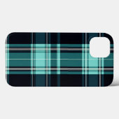 Blauwgroen Tartan Chic Case-Mate iPhone Case (Achterkant (horizontaal))