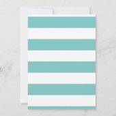 Blauwgroen teddydrager op Baby shower Kaart (Achterkant)