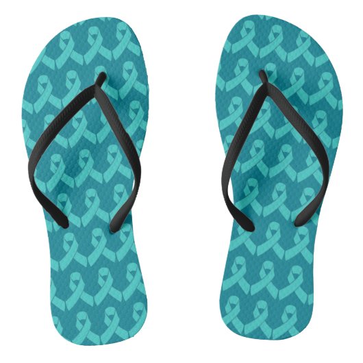 Blauwgroen Teenslippers met ovariumkanker (Voetbed)