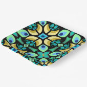 Blauwgroen tegel patroon Papier Bord (Gebogen)