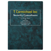 Blauwgroen tegenliggend effect klembord (Achterkant)