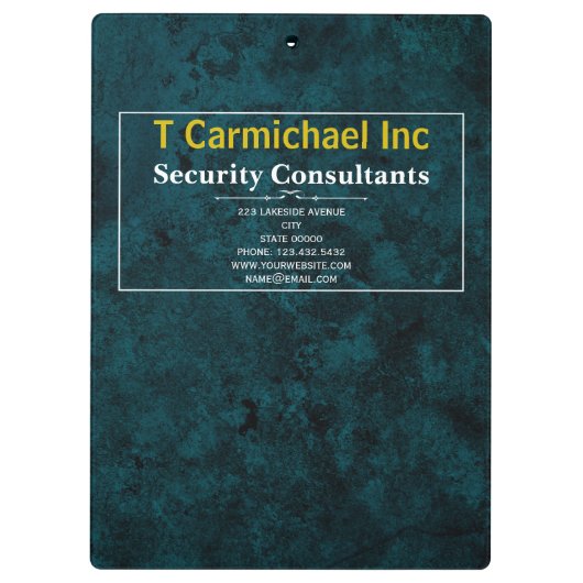 Blauwgroen tegenliggend effect klembord (Achterkant)