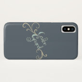 Blauwgroen tekst op kleurenscherm met wervelkolom Case-Mate iPhone case (Achterkant (horizontaal))