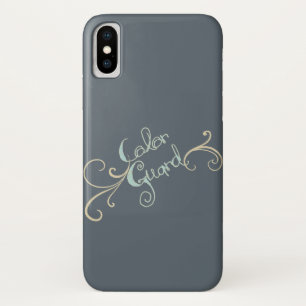 Blauwgroen tekst op kleurenscherm met wervelkolom Case-Mate iPhone case