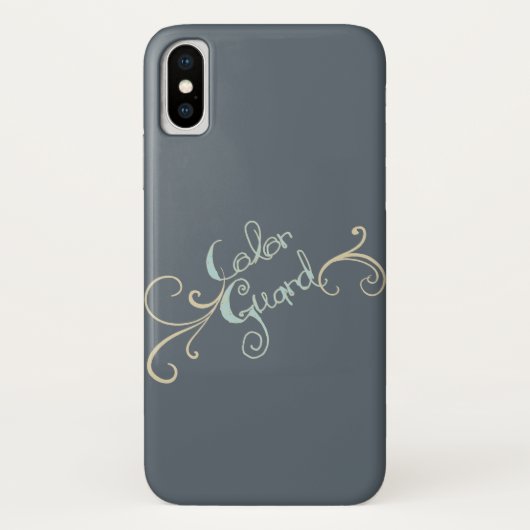 Blauwgroen tekst op kleurenscherm met wervelkolom Case-Mate iPhone case (Achterkant)