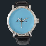 Blauwgroen Tekst toevoegen Aangepaste Sjabloon Horloge<br><div class="desc">Blauwgroen Tekst toevoegen Aangepaste Sjabloon Watch</div>