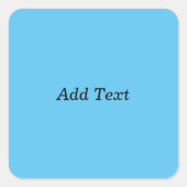 Blauwgroen Tekst toevoegen Aangepaste Sjabloon Vierkante Sticker (Voorkant)