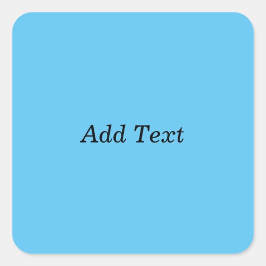Blauwgroen Tekst toevoegen Aangepaste Sjabloon Vierkante Sticker (Voorkant)