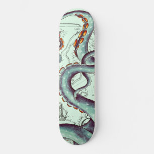 Blauwgroen tentakels op Blauwgroen kaart Persoonlijk Skateboard