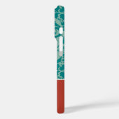 Blauwgroen & Terracotta Gepersonaliseerde Victoria Case-Mate iPhone Case (Achterkant / Links)