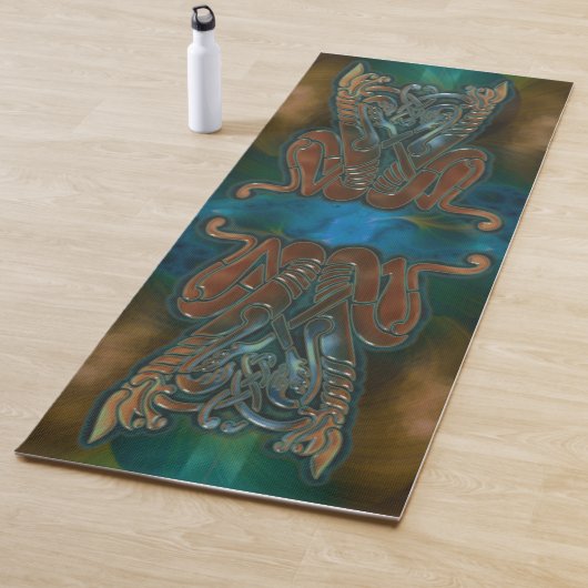 Blauwgroen terreur yogamat (In situ)