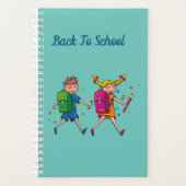Blauwgroen Terug naar school Planner (Voorkant)