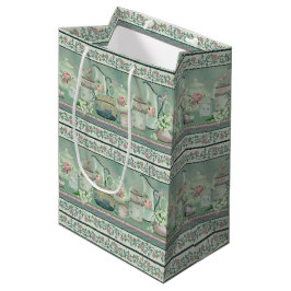 Blauwgroen thee & Rozen Gift Bag Medium Cadeauzakje