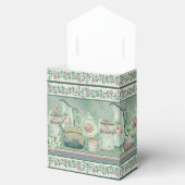  Blauwgroen thee & Rozen Tent Favor Box Bedankdoosjes (Geopend)