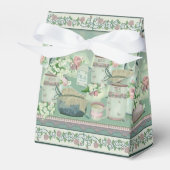  Blauwgroen thee & Rozen Tent Favor Box Bedankdoosjes (Voorkant Zijde)