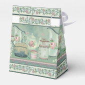  Blauwgroen thee & Rozen Tent Favor Box Bedankdoosjes (Achterkant)