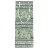  Blauwgroen thee & Rozen Wijntas Wijn Cadeautas (Achterkant)