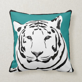 Blauwgroen Tiger Throw Cushion Kussen