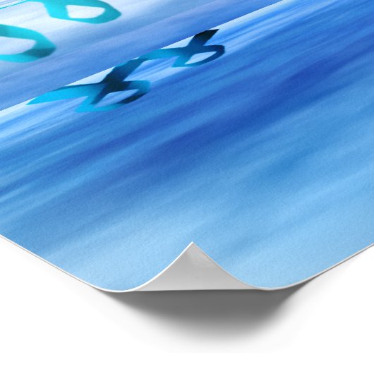 Blauwgroen tijd poster (Hoek)