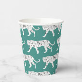 Blauwgroen tijger papieren bekers (Links)