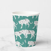 Blauwgroen tijger papieren bekers (Rechts)