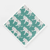 Blauwgroen tijger servet (Hoek)