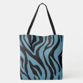 Blauwgroen tijgerCanvas tassen (Achterkant)