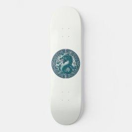 Blauwgroen tijgercirkel persoonlijk skateboard