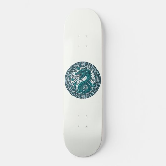 Blauwgroen tijgercirkel persoonlijk skateboard (Voorkant)