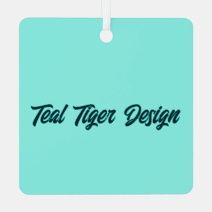Blauwgroen tijgerontwerp ook metalen ornament