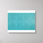 Blauwgroen Tile Pattern (door William Morris) Canvas Afdruk (Voorkant)