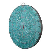 Blauwgroen Tile Pattern (door William Morris) Dartbord (Voorkant Rechts)