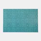 Blauwgroen Tile Pattern (door William Morris) Deurmat (Voorkant)