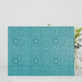 Blauwgroen Tile Pattern (door William Morris) Kaart (Staand voorkant)