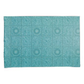 Blauwgroen Tile Pattern (door William Morris) Kussensloop (Voorkant-Rechts)