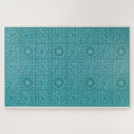 Blauwgroen Tile Pattern (door William Morris) Legpuzzel