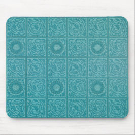 Blauwgroen Tile Pattern (door William Morris) Muismat
