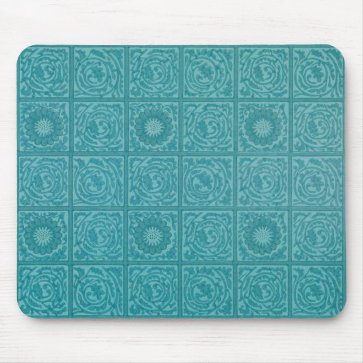 Blauwgroen Tile Pattern (door William Morris) Muismat (Voorkant)