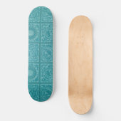 Blauwgroen Tile Pattern (door William Morris) Persoonlijk Skateboard (Voorkant)