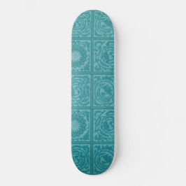 Blauwgroen Tile Pattern (door William Morris) Persoonlijk Skateboard
