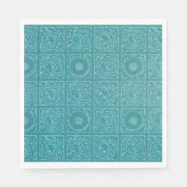 Blauwgroen Tile Pattern (door William Morris) Servet