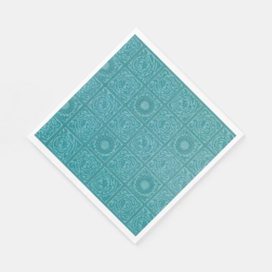 Blauwgroen Tile Pattern (door William Morris) Servet (Hoek)