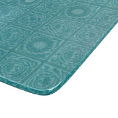 Blauwgroen Tile Pattern (door William Morris) Snijplank (Hoek)