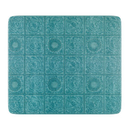 Blauwgroen Tile Pattern (door William Morris) Snijplank