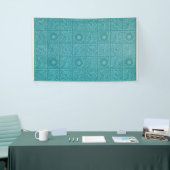 Blauwgroen Tile Pattern (door William Morris) Spandoek (Beurs)