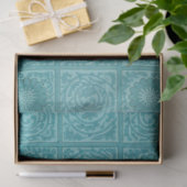 Blauwgroen Tile Pattern (door William Morris) Tissuepapier (Geschenk)