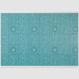Blauwgroen Tile Pattern (door William Morris) Tissuepapier