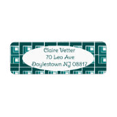 Blauwgroen Topsy Turvy Etiket (Voorkant)