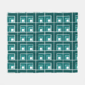 Blauwgroen Topsy Turvy Fleece Deken (Voorkant (Horizontaal))