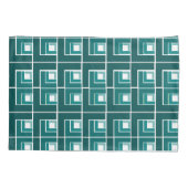 Blauwgroen Topsy Turvy Kussensloop (Achterkant)